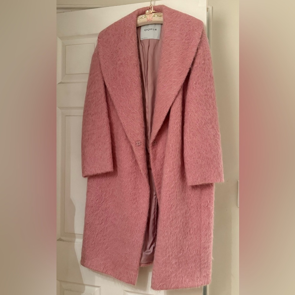 Qiqi - Mohair&Wool Pink Coat